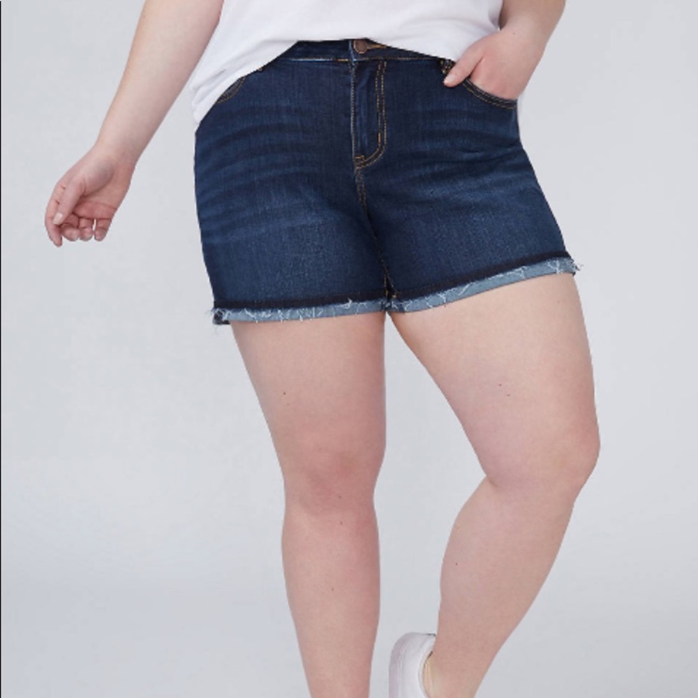 Lane Bryant Dark Wash Girlfriend short